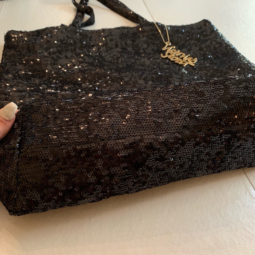 NWOT Victoria’s Secret Black Sequin Tote